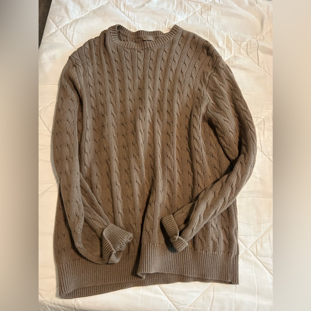 Brandy Melville Cable Knit Sweater - Brown